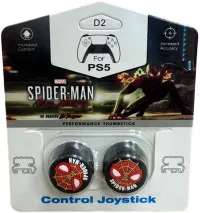 Накладки на стики для геймпада DualSense FPS Spider Man Black | D2 (2 шт) (PS5)