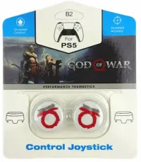 Накладки на стики для геймпада DualSense FPS God of War\D1 (белый) (2 шт) (PS5/PS4)