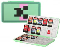 Кейс для хранения 24 игровых картриджей Expansion Card Slot Switch 24 in 1 Minecraft Зеленый (Green) (GNS-169) (Switch)