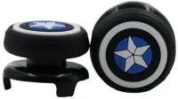 Накладки на стики для геймпада DualSense FPS Captain America\D6 (чёрный) (2 шт) (PS5/PS4)