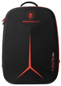 Рюкзак для хранения и перевозки игровой приставки Sony PlayStation 5 Slim и геймпадов DeadSkull Black-Red (PS5 Slim)