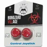 Накладки на стики для геймпада DualSense/DualShock 4 DH Resident Evil Biohazard Village\D18 (2 шт) Красный (Red) (PS5/PS4)