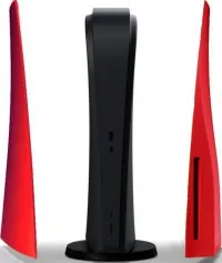 Съемные боковые панели для игровой приставки Sony PlayStation 5 с дисководом (Красный) (PS5)