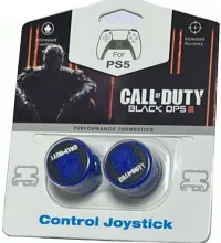 Накладки на стики для геймпада DualSense FPS Call of Duty Black OPS III\D8 (синий) (2 шт) (PS5)