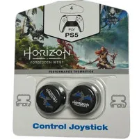 Накладки на стики для геймпада DualSense/DualShock 4 DH Horizon Forbidden West\D04 (2 шт) Черный (Black) (PS5/PS4)