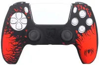 Защитный силиконовый чехол + 2 накладки на стики для геймпада Playstation DualSense Marvel's Spider-Man (PS5)