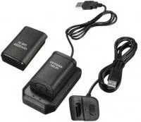 Набор аксессуаров 5 в 1 Charging Kit: Аккумулятор (2шт) Зарядный кабель для беспроводного геймпада (Xbox 360)