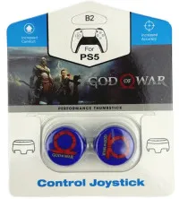 Накладки на стики для геймпада DualSense FPS God of War\D1 (синий) (2 шт) (PS5/PS4)