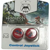 Накладки на стики для геймпада DualSense/DualShock 4 DH Horizon Forbidden West\D04 (2 шт) Красный (Red) (PS5/PS4)