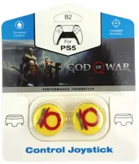 Накладки на стики для геймпада DualSense FPS God of War\D1 (жёлтый) (2 шт) (PS5/PS4)