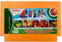 Сборник игр 42 в 1 A-42в1 CHIP and DALE 1.2+CONTRA+MARIO BROS+TURTLES 1+MARIO 2.3.6.9.10.12.14+M.K.4+STREET FIGHTER (8 bit)
