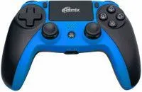 Геймпад беспроводной/проводной RITMIX (GP-063BTH) Bluetooth Черный/Синий (PS3/PS4/PC/iOS/Android)