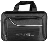 Сумка для хранения и перевозки игровой приставки Sony PlayStation 5 Slim и геймпадов Черный (Мягкая) (PS5 Slim)