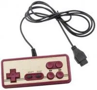 Геймпад проводной 8 bit Controller узкй разъем 9 Pin (Прямоугольный) (Красный Золотой) (8 bit)