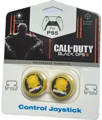 Накладки на стики для геймпада DualSense FPS Call of Duty Black OPS III\D8 (жёлтый) (2 шт) (PS5)