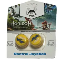 Накладки на стики для геймпада DualSense/DualShock 4 DH Horizon Forbidden West\D04 (2 шт) Желтый (Yellow) (PS5/PS4)