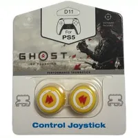 Накладки на стики для геймпада DualSense/DualShock 4 DH Ghost of Tsushima\D11 (2 шт) Желтый (Yellow) (PS5/PS4)