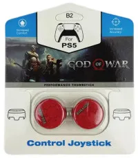 Накладки на стики для геймпада DualSense FPS God of War\D1 (красный) (2 шт) (PS5/PS4)