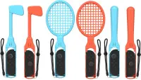 Набор спортивных насадок теннис/гольф/бейсбол для Joy-Con 2 (6 in 1) (GNS-830) Красный/Синий (Red/Blue) (Switch 2)