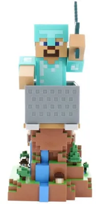 Фигурка подставка для геймпада/телефона Cable Guys: Стив в Алмазной Броне (Steve in Diamond Armour) Майнкрафт (Minecraft) (897252) 20 см