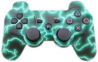 Геймпад беспроводной DualShock 3 Wireless Controller «Зеленые молнии» (PS3)