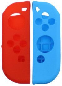 Силиконовый чехол на контроллеры Joy-Con (правый и левый) (Joy-Con Silicon Case) Красный/Голубой (Switch) (OEM)
