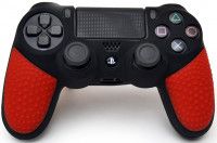 Защитный силиконовый чехол Controller Silicon Case (Non-Slip) для геймпада Sony Dualshock 4 Wireless Controller Черный/Красный (PS4)