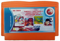 Сборник игр 4 в 1 AA-2804 TURTLES 3 / STREET FIGHTER 2 / TINY TOON 3 / BOY SOCCER TEAM 3 (8 bit)