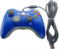 Геймпад проводной Xbox 360 Controller Blue (Синий) (Xbox 360/PC)