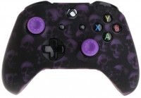 Защитный силиконовый чехол Controller Silicon Case для геймпада Microsoft Xbox Wireless Controller Skulls Purple (Черепа Фиолетовый) (Xbox One)