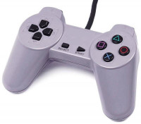 Геймпад проводной для Playstation 1 (Серый) (PS One)