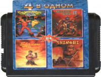 Сборник игр 4 в 1 B-4 GOLDEN AXE 2 / SHADOW DANCER / SUPER SHINOBI / BATTLETOADS Русская Версия (16 bit)