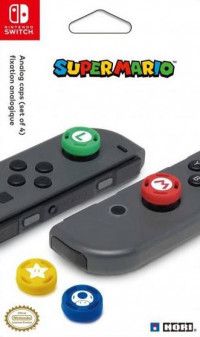Накладки на стики для контроллеров Joy-Con Super Mario (4 шт) HORI (NSW-036U) (Switch)