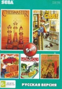   5  1  205 (RU) Chessmaster / Clue / Dradon's Eye / Monopoly / Shove itl   (16 bit)  