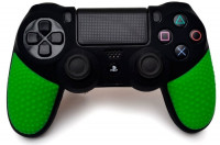 Защитный силиконовый чехол Controller Silicon Case (Non-Slip) для геймпада Sony Dualshock 4 Wireless Controller Черный/Зеленый (PS4)