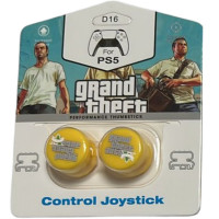 Накладки на стики для геймпада DualSense/DualShock 4 DH GTA 5\D16 (2 шт) Желтый (Yellow) (PS5/PS4)