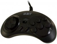 Геймпад проводной 16 bit Super Drive JS-165 (Черный) узкий разъем 9 pin (16 bit)