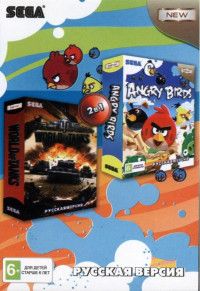Сборник игр 2 в 1 A-201 Angry Birds / World of Tanks Русская Версия (16 bit)
