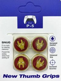 Накладки на стики для геймпада DualSense (Iron Man) (4 шт) (PS5)