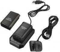 Набор аксессуаров 5 в 1 Charging Kit: Аккумулятор (2шт) Зарядный кабель для беспроводного геймпада (Xbox 360)