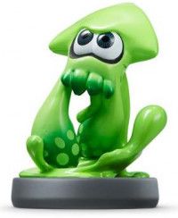 Amiibo: Интерактивная фигурка Инклинг-кальмар (неоново зеленый) (Inkling Squid Neon Green) (Splatoon Collection)