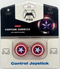 Накладки на стики для геймпада DualSense FPS Captain America\D6 (2 шт) (PS5)