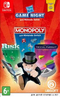  Hasbro Game Night (Monopoly+Risk+Trivial Pursuit)   (Switch)  Nintendo Switch