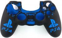 Защитный силиконовый чехол Controller Silicon Case для геймпада Sony Dualshock 4 Wireless Controller Sony PS4 (Черный/Синий) (PS4)