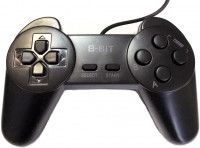 Геймпад проводной 8 bit Controller широкий разъем 15 Pin (Форма Sony) (Черный)