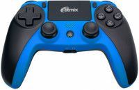 Геймпад беспроводной/проводной RITMIX (GP-063BTH) Bluetooth Черный/Синий (PS3/PS4/PC/iOS/Android)