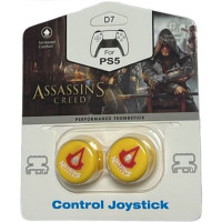 Накладки на стики для геймпада DualSense/DualShock 4 DH Assassins Creed\D07 (2 шт) Желтый (Yellow) (PS5/PS4)