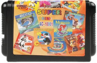  10  1 AC-10001 Sonic 3D Blast/Earthworm Jim 2/Jungle Book/Sylvester and Tweety   (16 bit)  