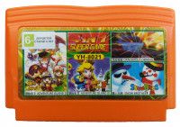 Сборник игр 4 в 1 YH 8021 ADVENTURE`ISLANG2/SNOW BROS/DANGEROUS DRIVING/ADVENTURE`ISLANG3 (8 bit)