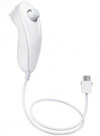 Дополнительный игровой контроллер Nunchuk Controller (Белого цвета) Оригинал Wii/WiiU